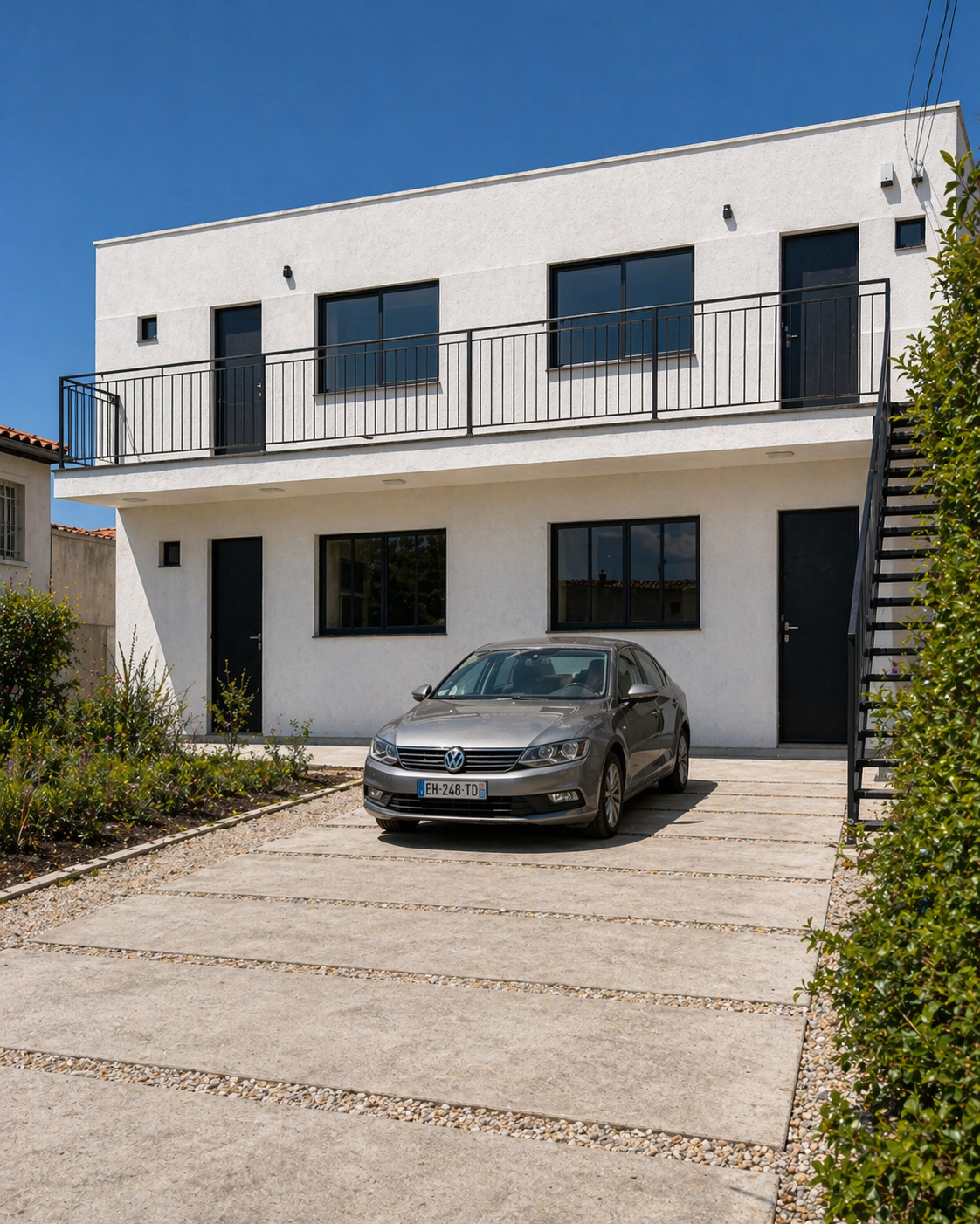 Área de estacionamento dos apartamentos em Cascavel PR, com vaga conforme disponibilidade.